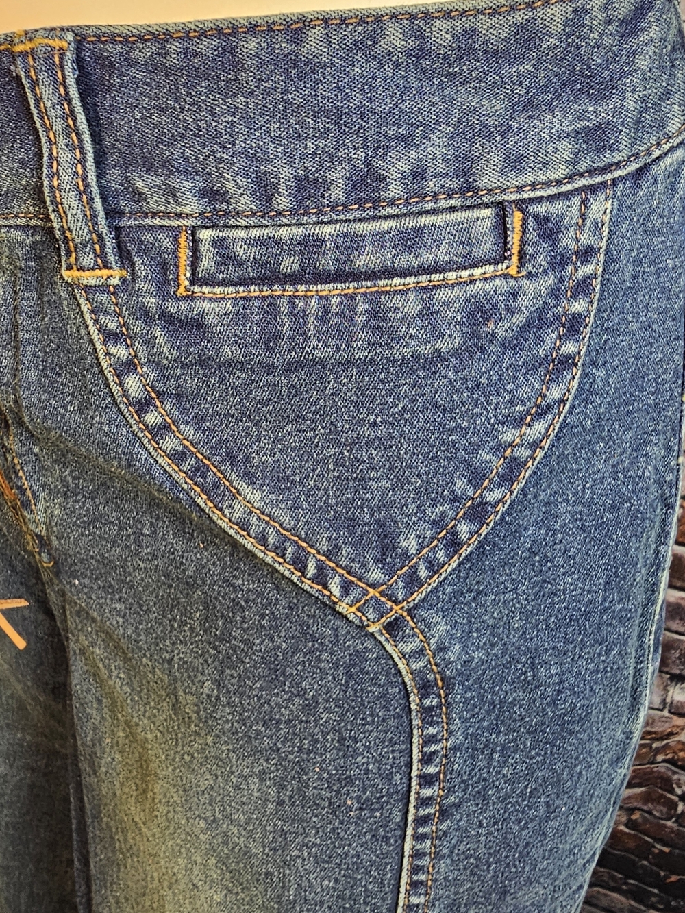 Newport News Jeanology Lace Up Flare Jeans Size 12 Y2K Boho Western Denim Pants - Picture 5 of 11